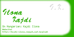 ilona kajdi business card